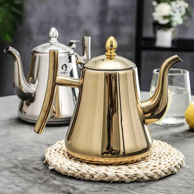 Tekande til løst te i rustfrit stål med infuser