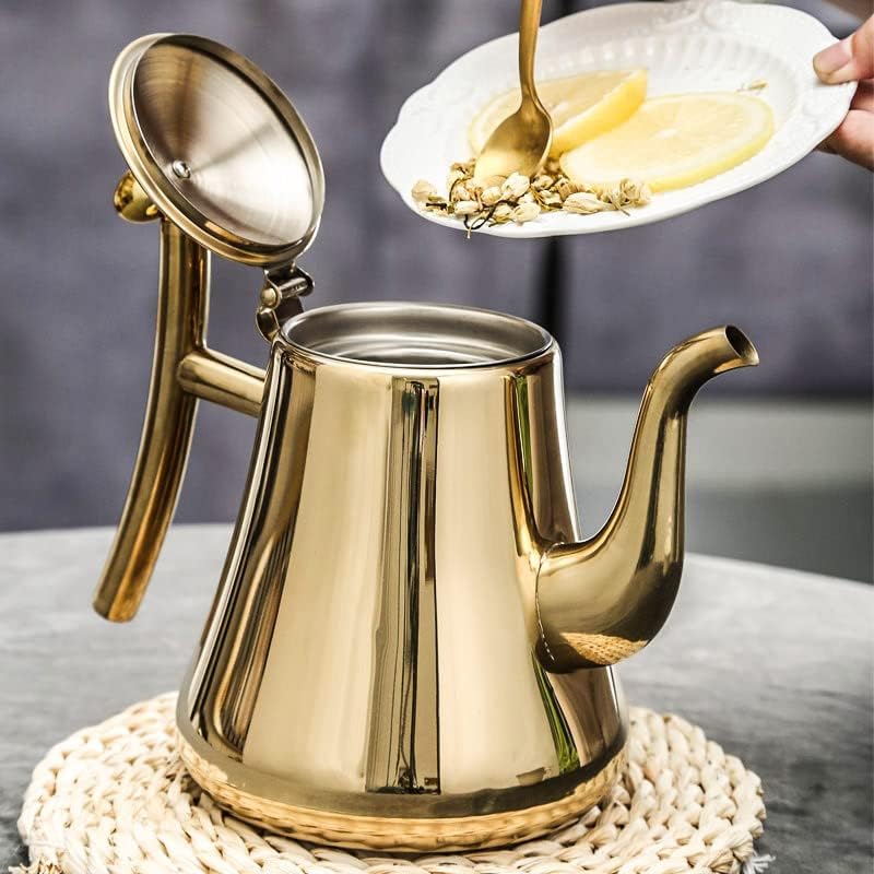 Tekande til løst te i rustfrit stål med infuser