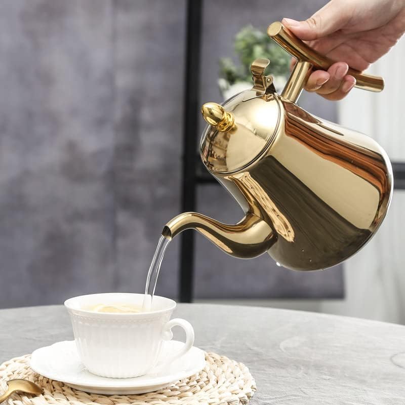 Tekande til løst te i rustfrit stål med infuser