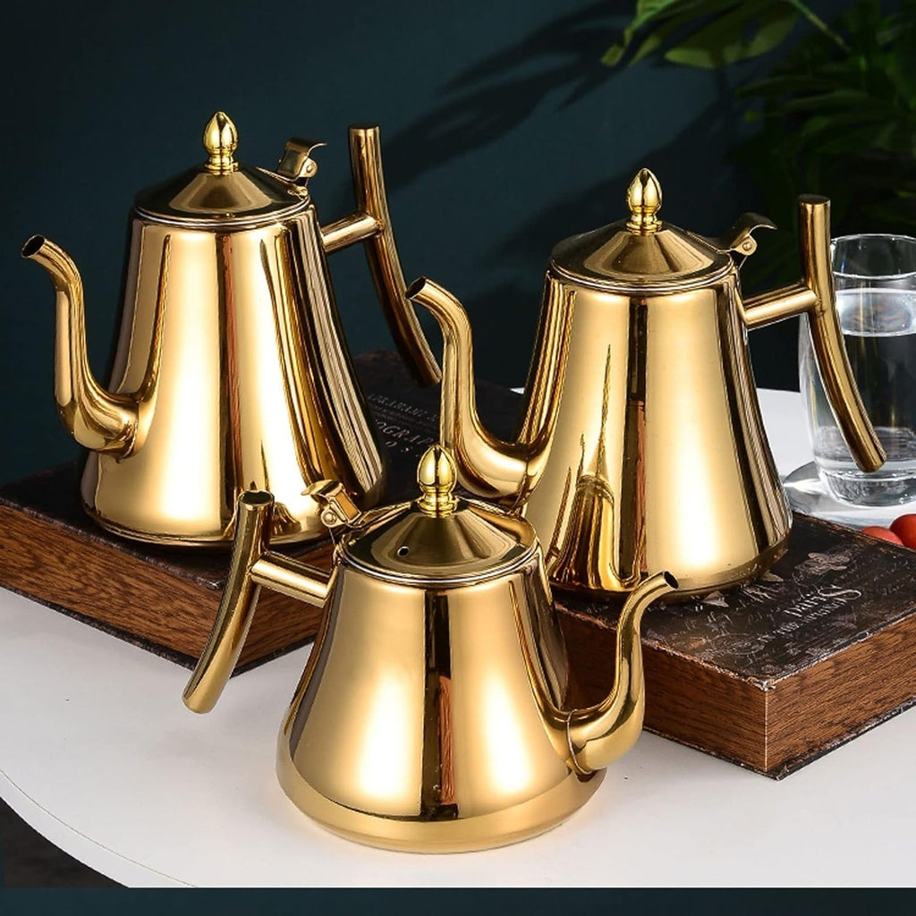 Tekande til løst te i rustfrit stål med infuser