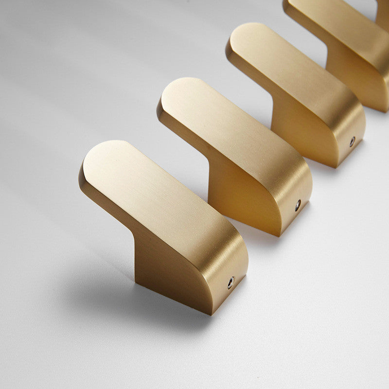 Elegant Wall Hooks Modern Golden Brass Robe Hooks With Durable Design For Organized Spaces