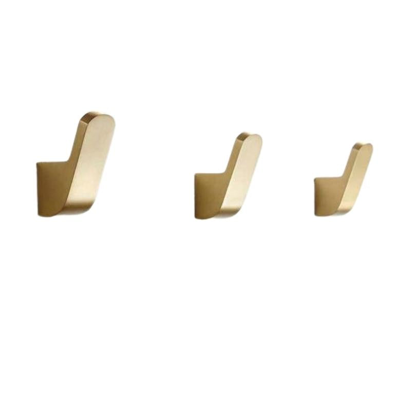 Elegant Wall Hooks Modern Golden Brass Robe Hooks With Durable Design For Organized Spaces