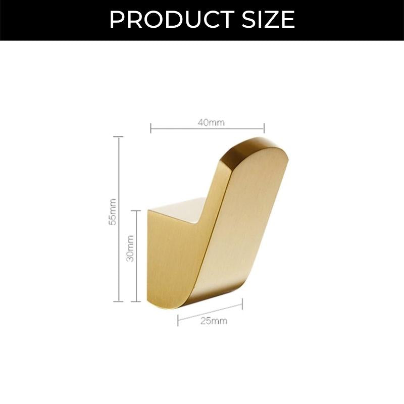 Elegant Wall Hooks Modern Golden Brass Robe Hooks With Durable Design For Organized Spaces