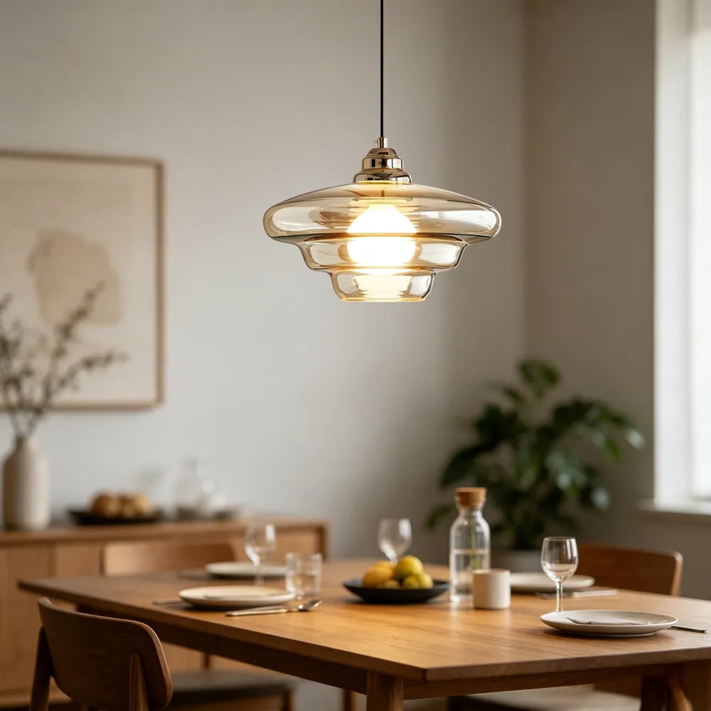 Moderne Glas-Pendelleuchte | Ormexis