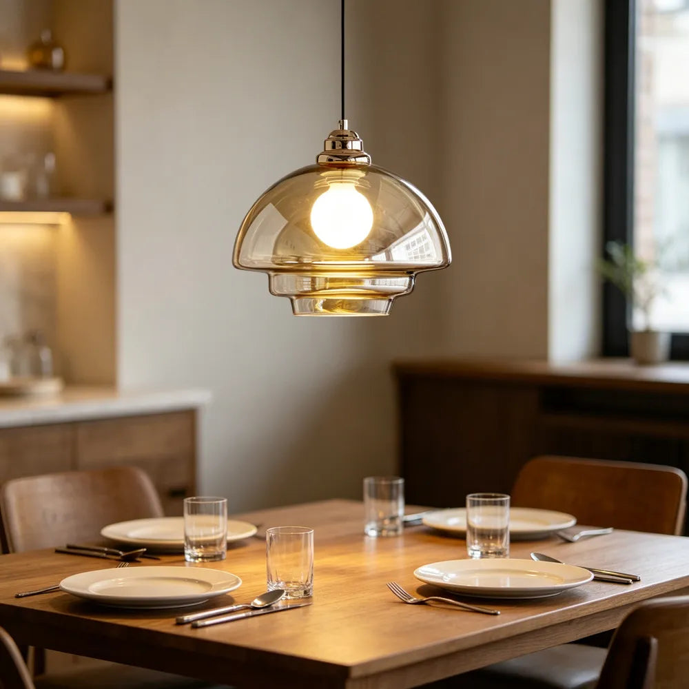 Moderne Glas-Pendelleuchte | Ormexis