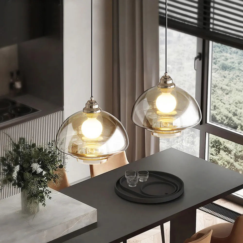 Moderne Glas-Pendelleuchte | Ormexis