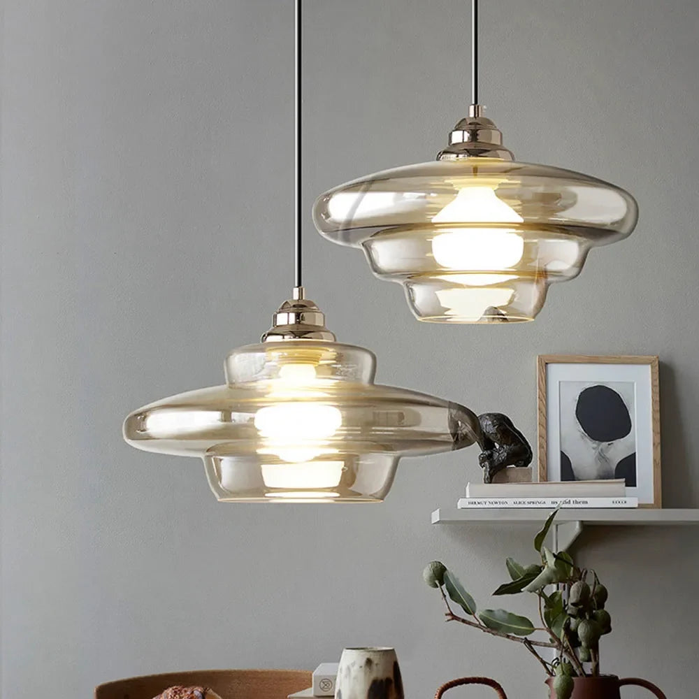 Moderne Glas-Pendelleuchte | Ormexis