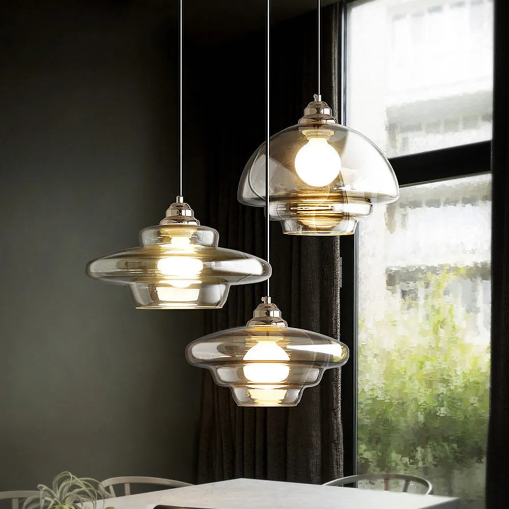 Moderne Glas-Pendelleuchte | Ormexis