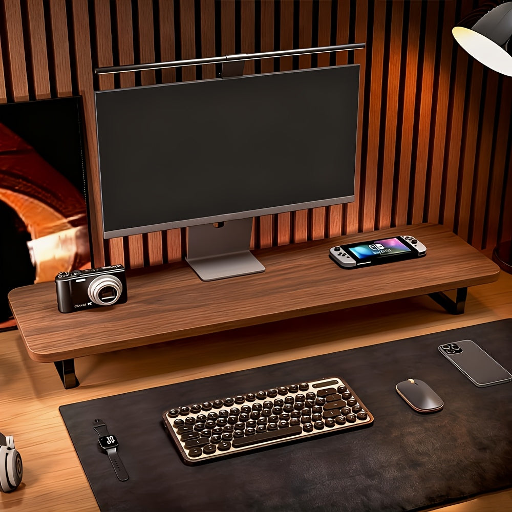 Elevated Workspace Monitor Stand Riser For Ergonomic Posture And Space Saving