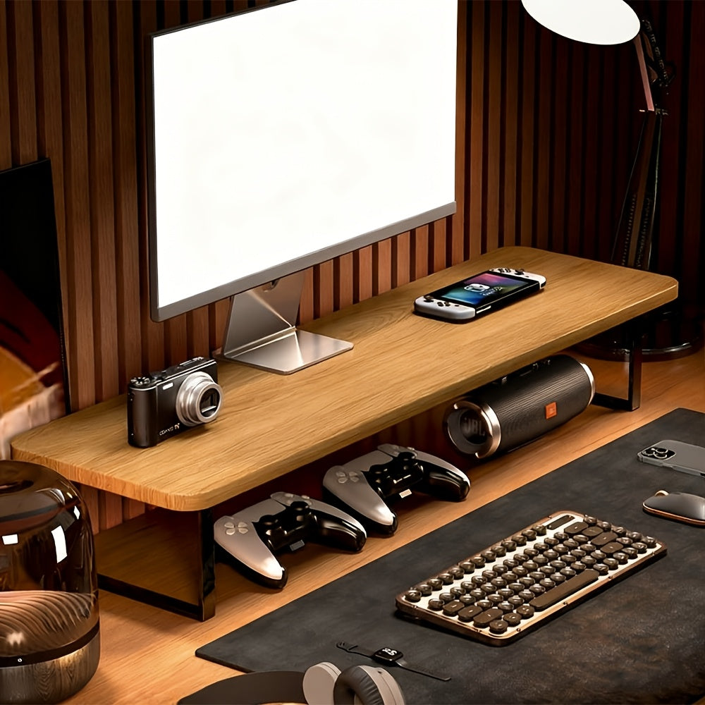 Elevated Workspace Monitor Stand Riser For Ergonomic Posture And Space Saving