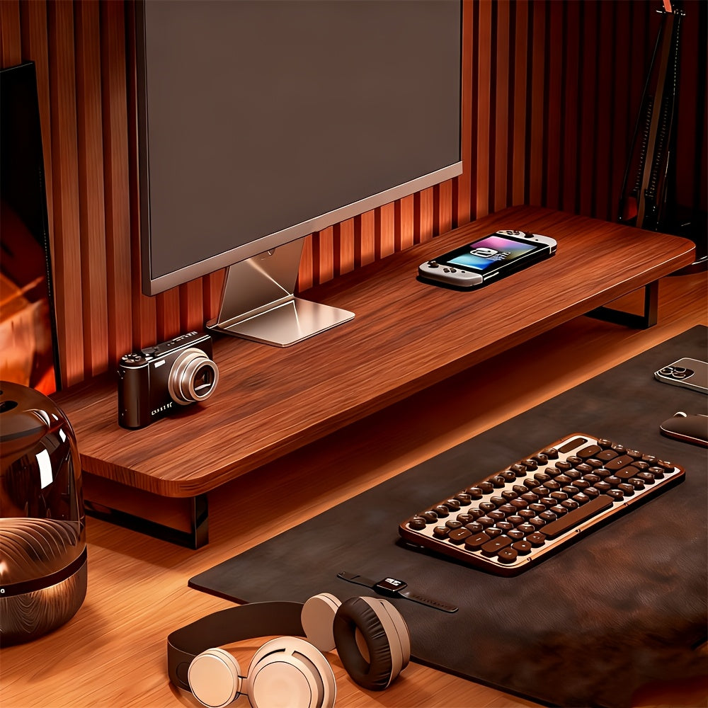 Elevated Workspace Monitor Stand Riser For Ergonomic Posture And Space Saving