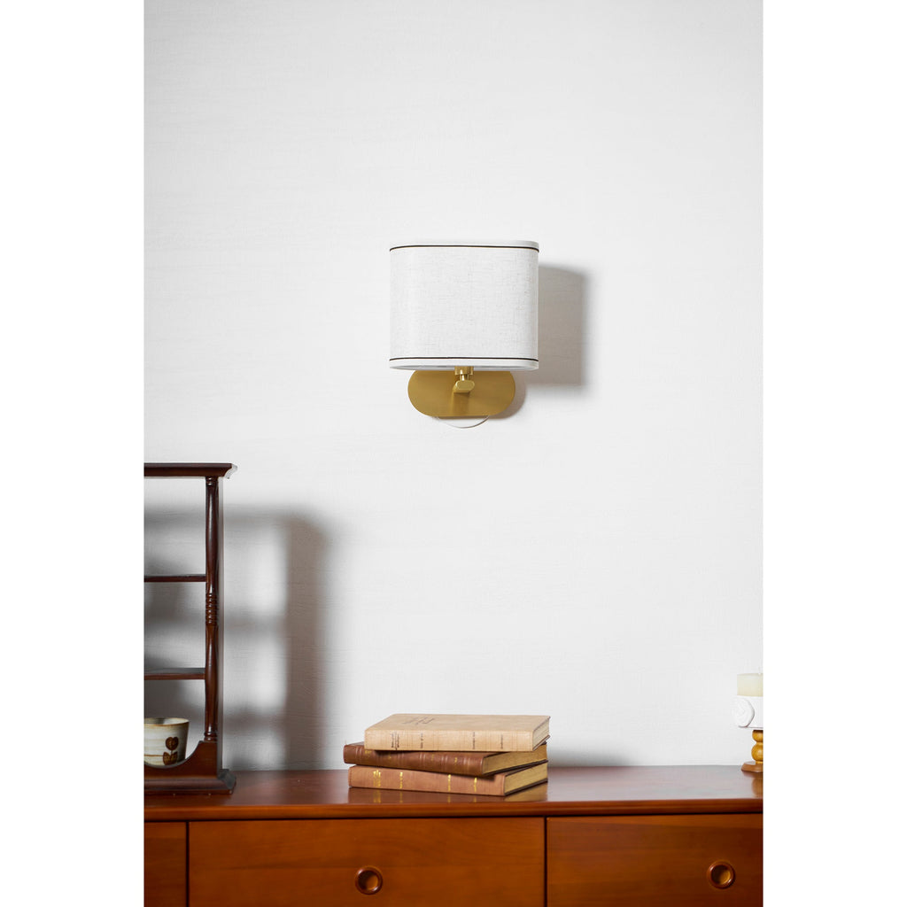 Zachte gloed linnen wandlamp | Ormexis