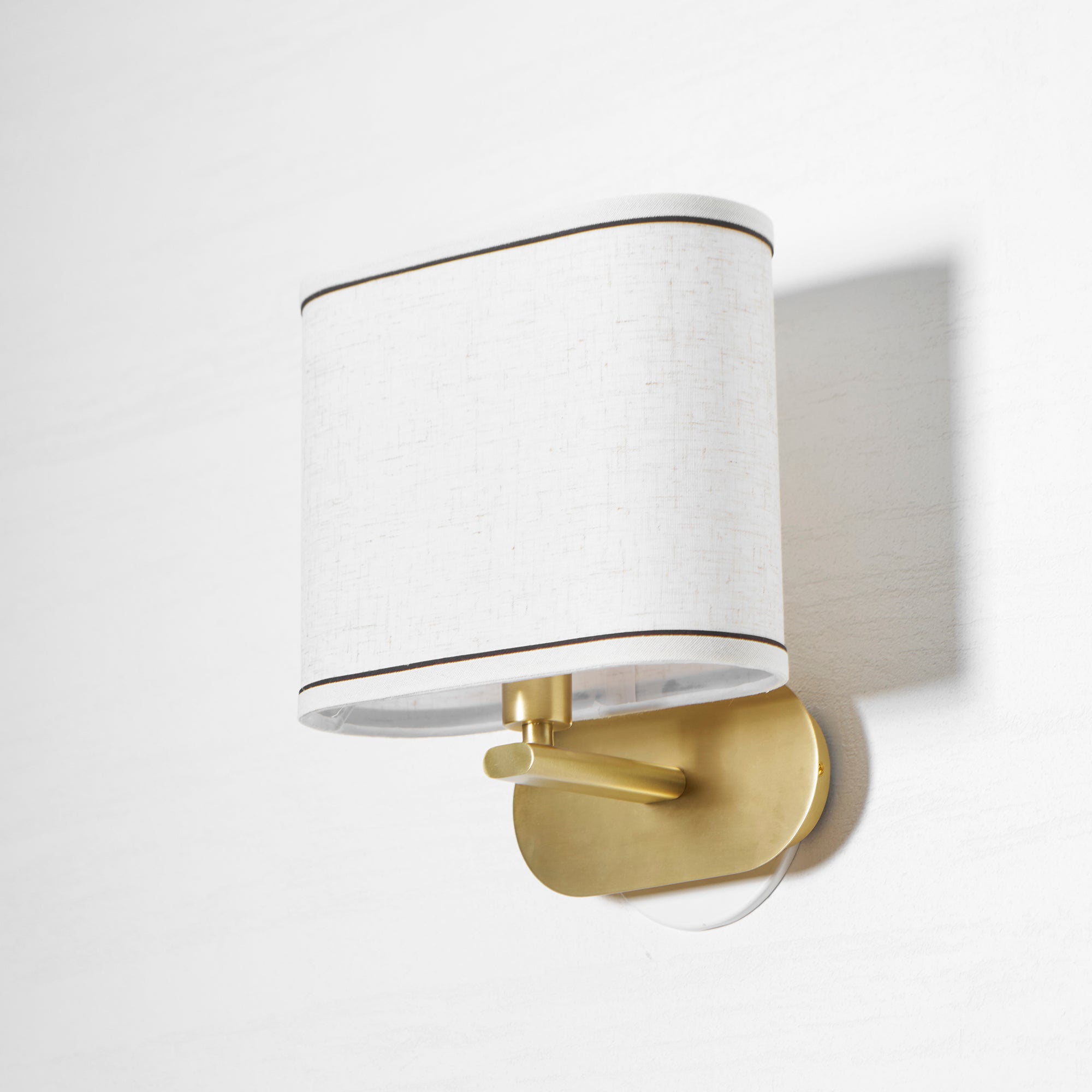 Zachte gloed linnen wandlamp | Ormexis