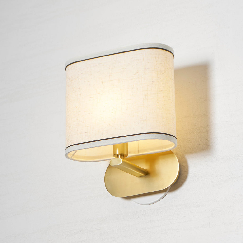 Zachte gloed linnen wandlamp | Ormexis