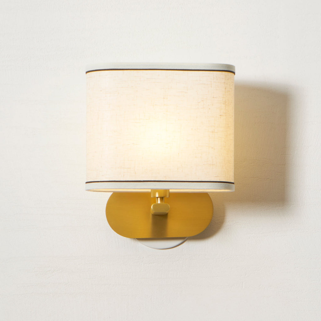 Zachte gloed linnen wandlamp | Ormexis