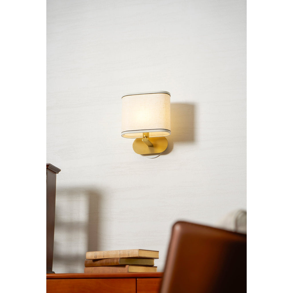 Zachte gloed linnen wandlamp | Ormexis