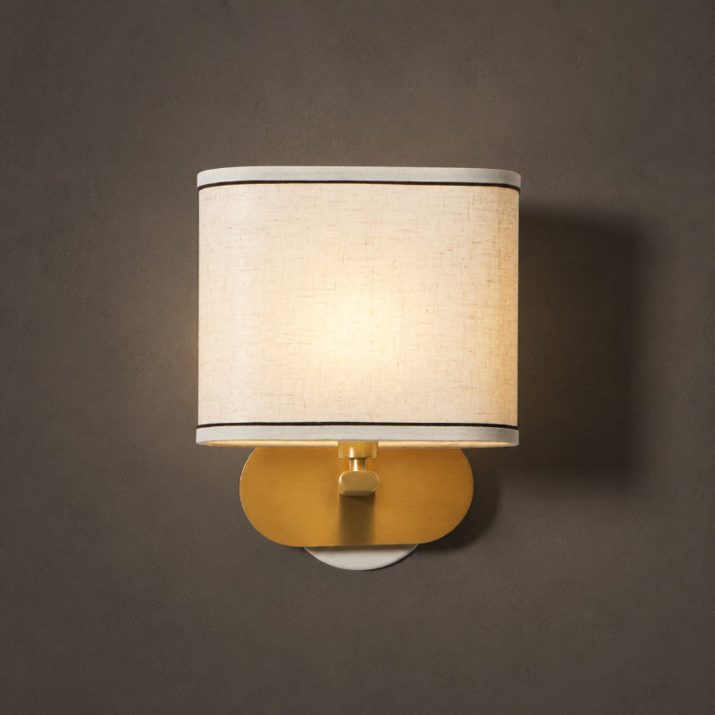 Zachte gloed linnen wandlamp | Ormexis