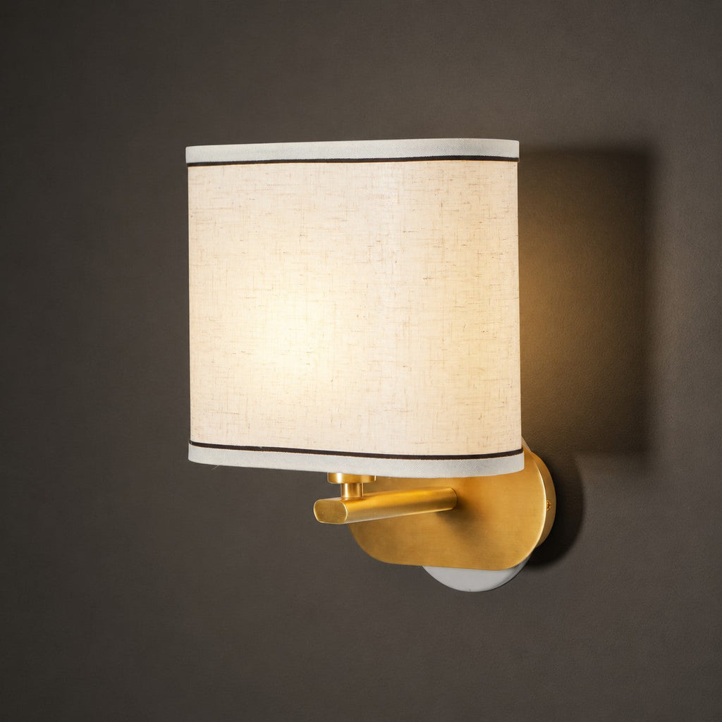 Zachte gloed linnen wandlamp | Ormexis