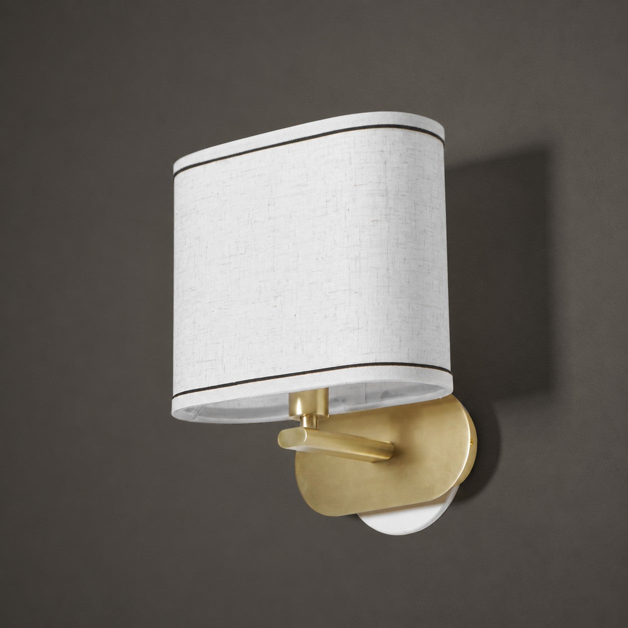 Zachte gloed linnen wandlamp | Ormexis