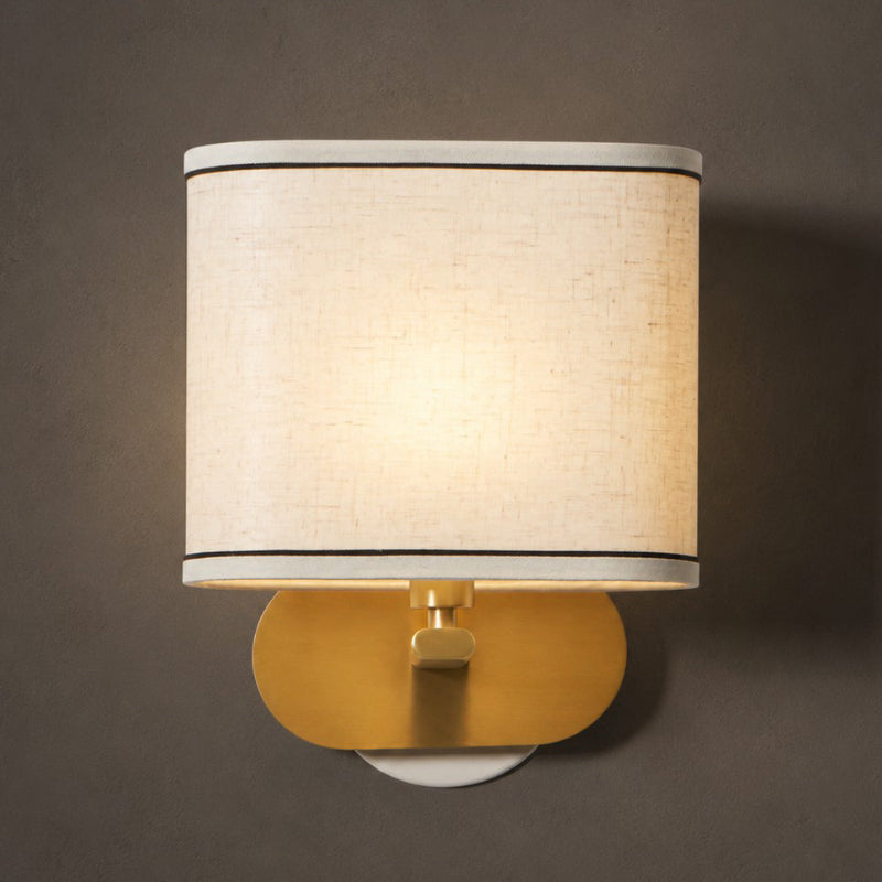 Zachte gloed linnen wandlamp | Ormexis