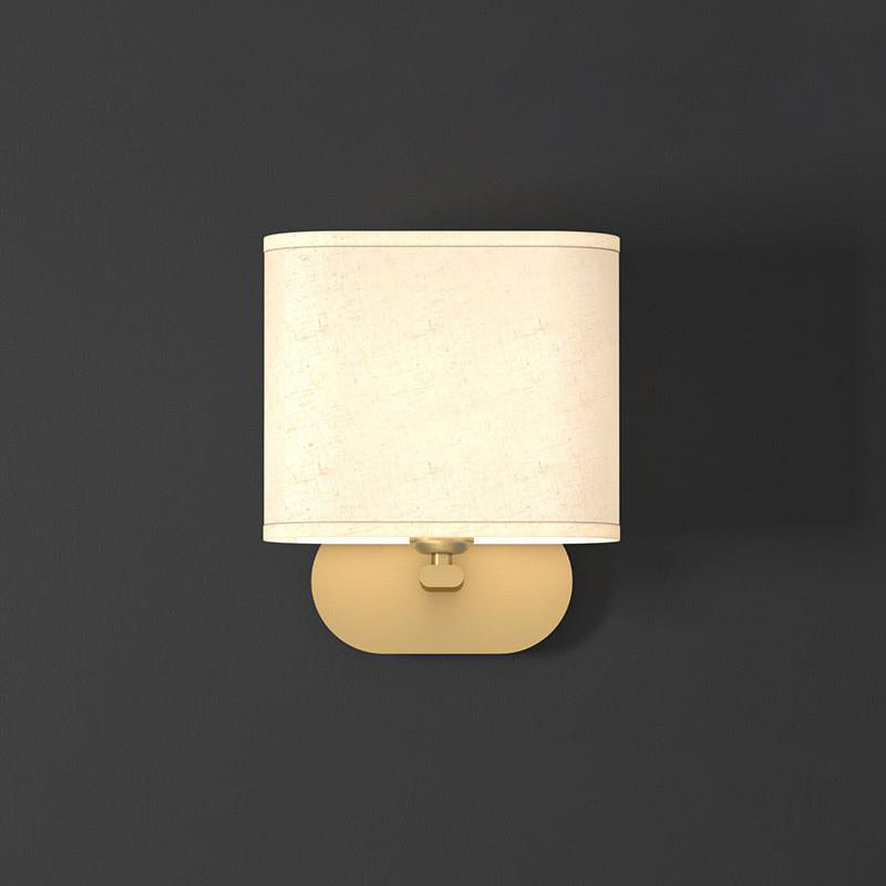 Zachte gloed linnen wandlamp | Ormexis
