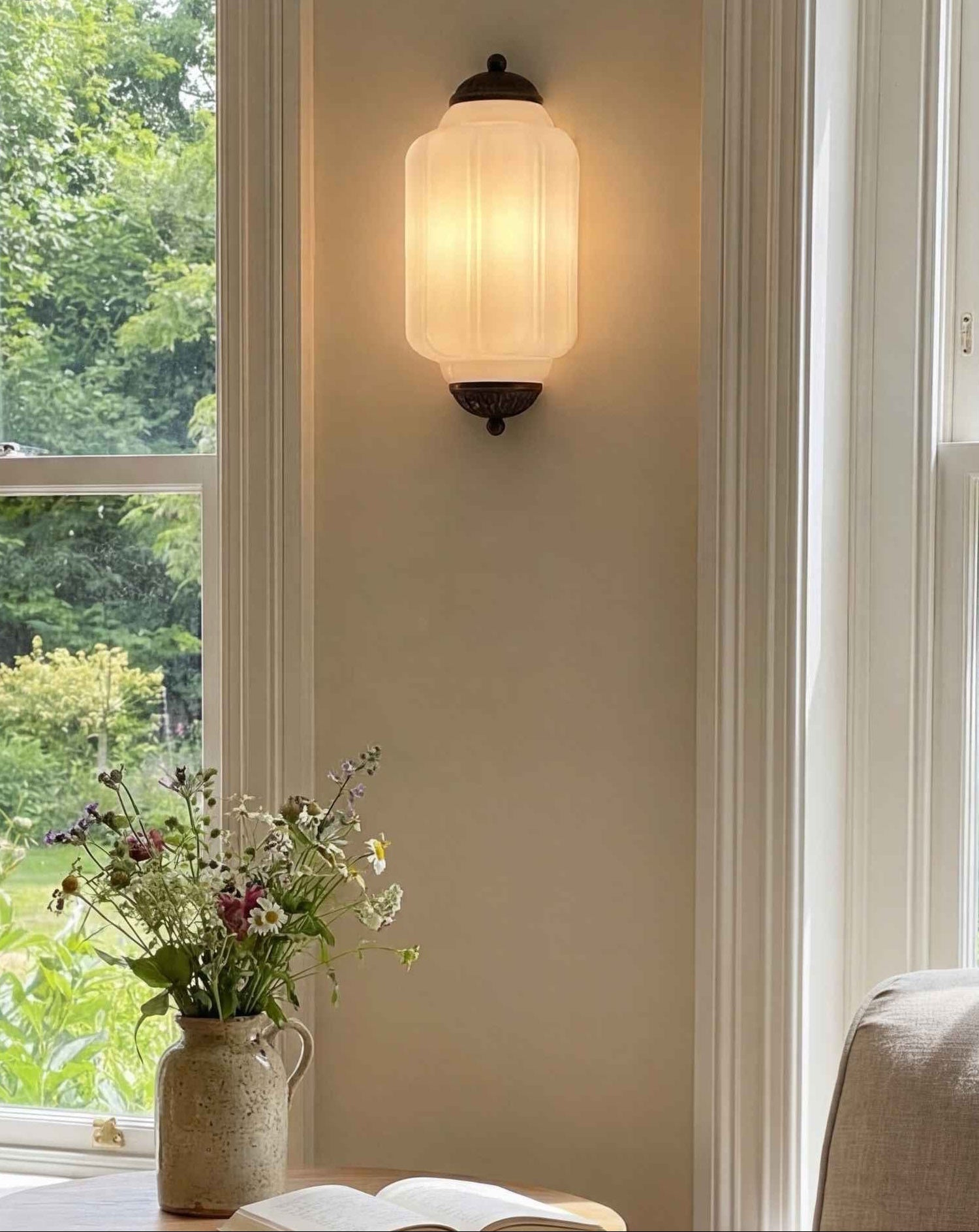 Ribbed Glass Capsule Wall Light | Ormexis
