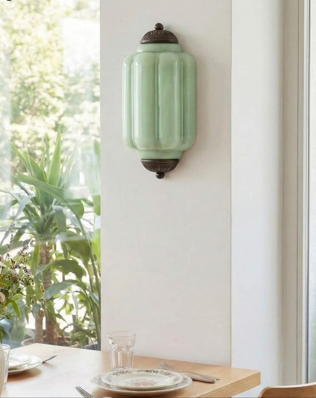 Ribbed Glass Capsule Wall Light | Ormexis