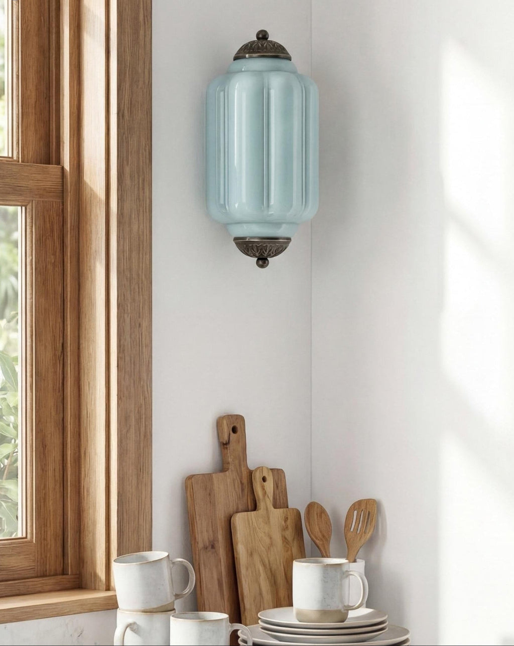 Ribbed Glass Capsule Wall Light | Ormexis