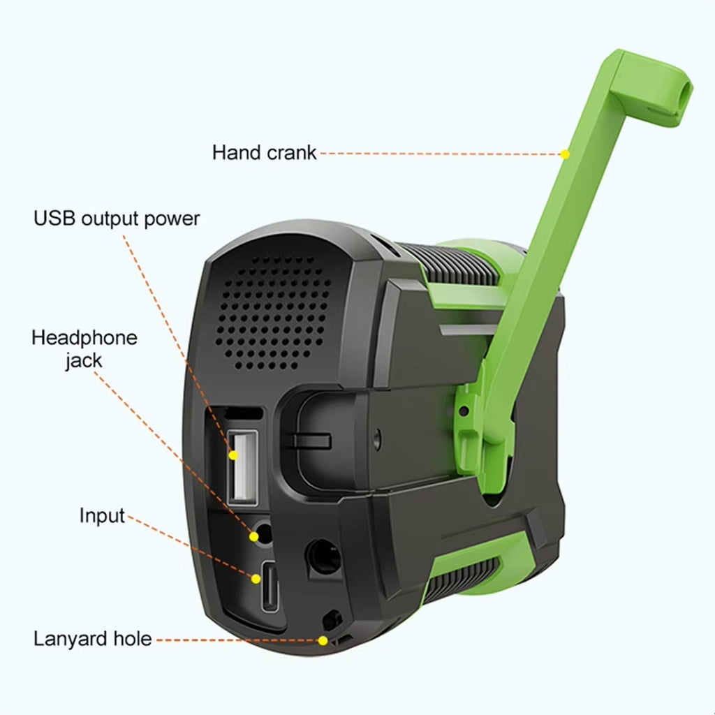 NOAA Alerts Weather Radio With Multi Power Hand Crank For Safety