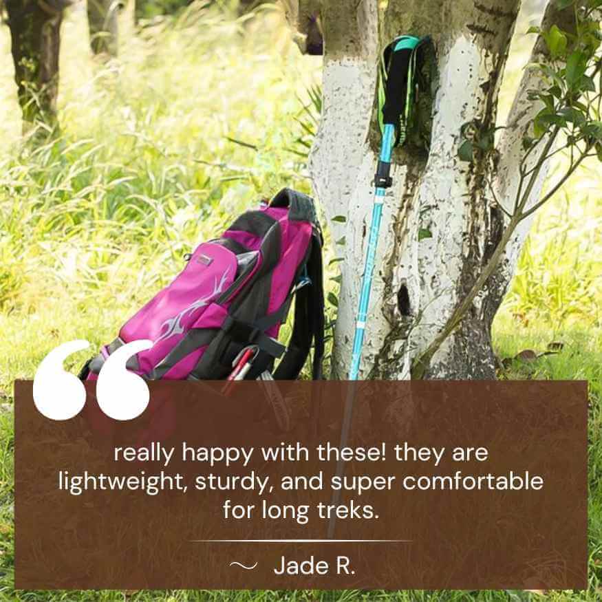 Adjustable Hiking Poles With Anti Slip Grips For Lightweight Support