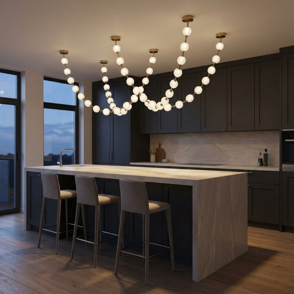 Esle Modern Pearl Necklace Chandelier | Ormexis