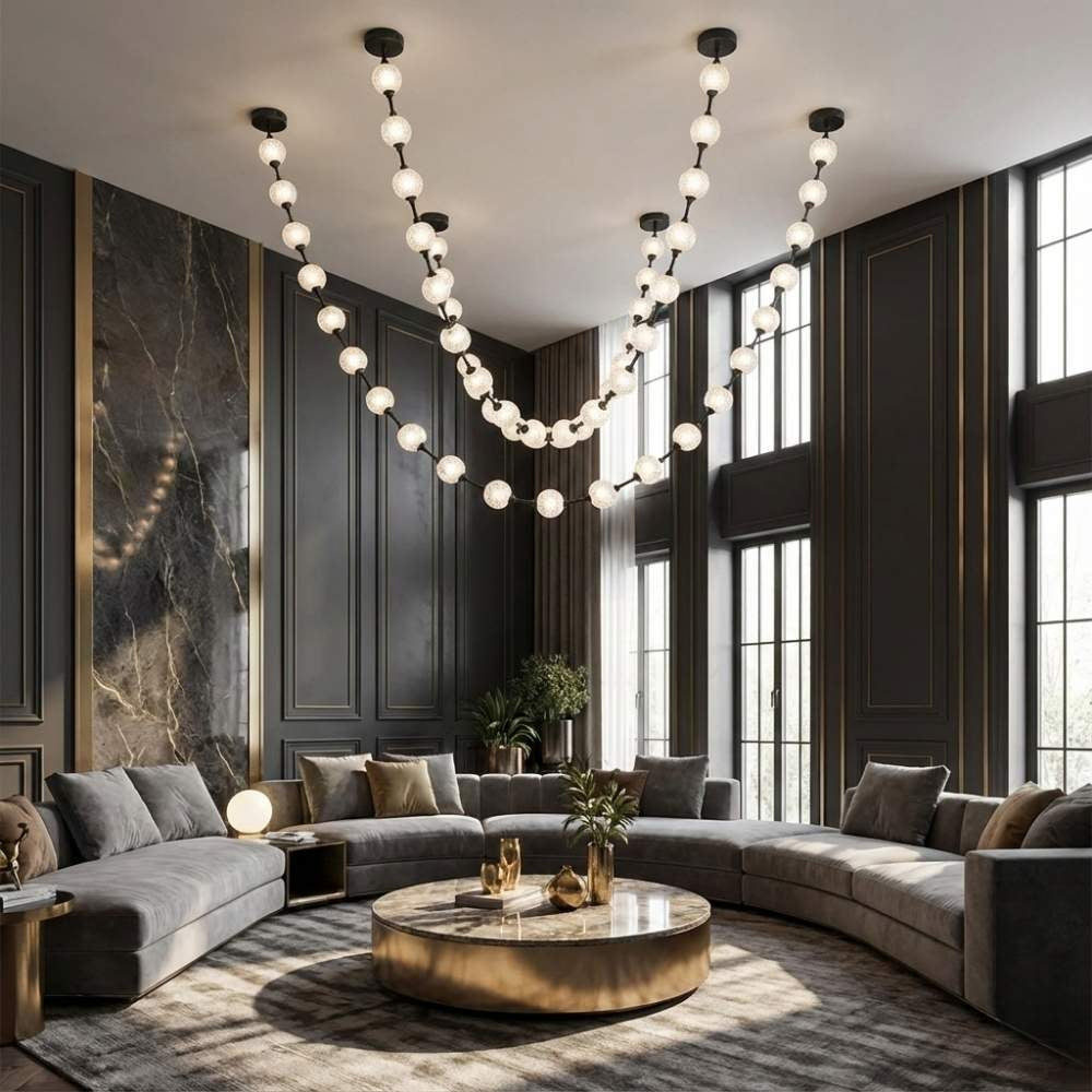 Esle Modern Pearl Necklace Chandelier | Ormexis