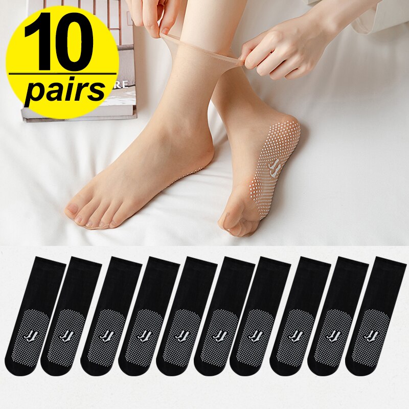 Calze Estive Essenziali Ultra Sottili in Seta per un Comfort Traspirante