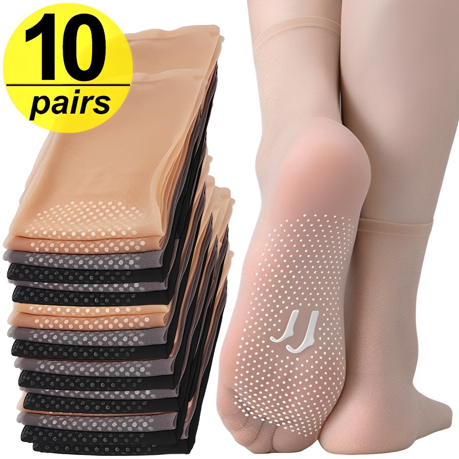 Calze Estive Essenziali Ultra Sottili in Seta per un Comfort Traspirante