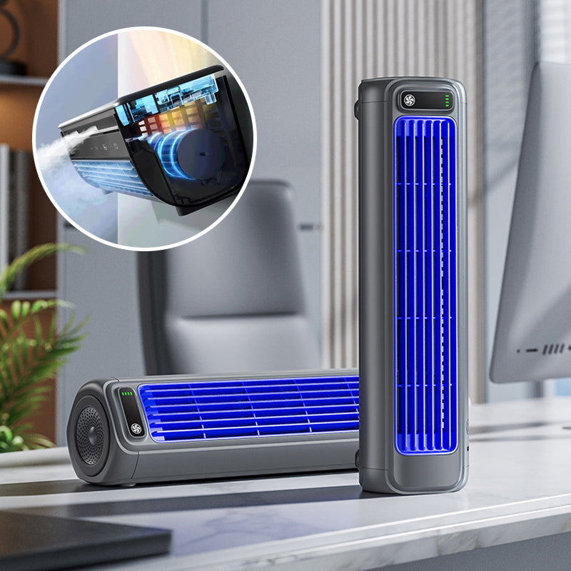 Climatiseur portable | Fixable au mur, refroidissement rapide et batterie longue durée pour usage domestique et bureau | ormexis