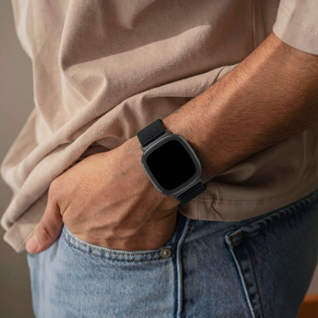 Cinturino resistente in nylon intrecciato per Fitbit Sense 2 Fitness Tracker