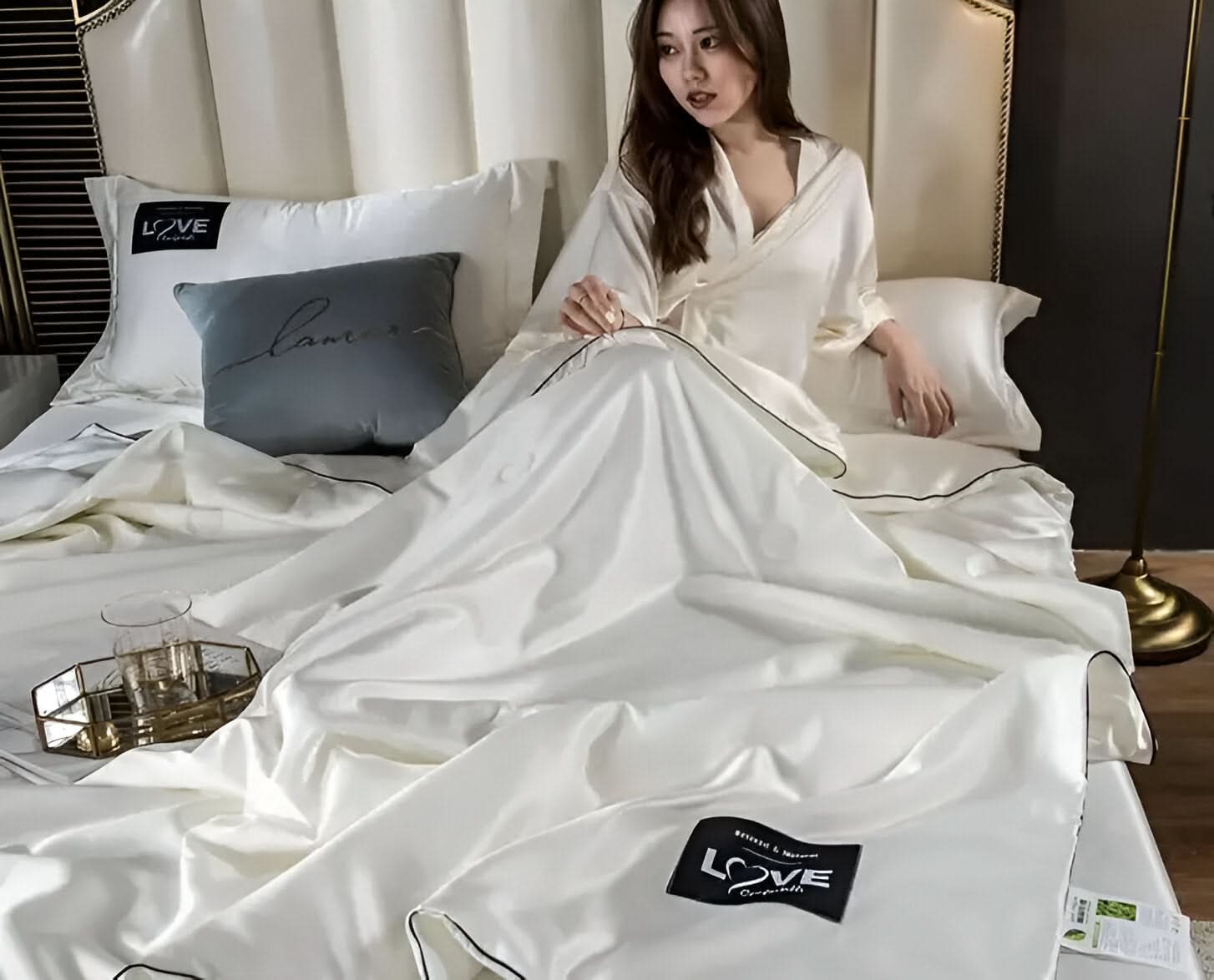 Fluffina Silk Satin Bedding Collection For All-Season Comfort