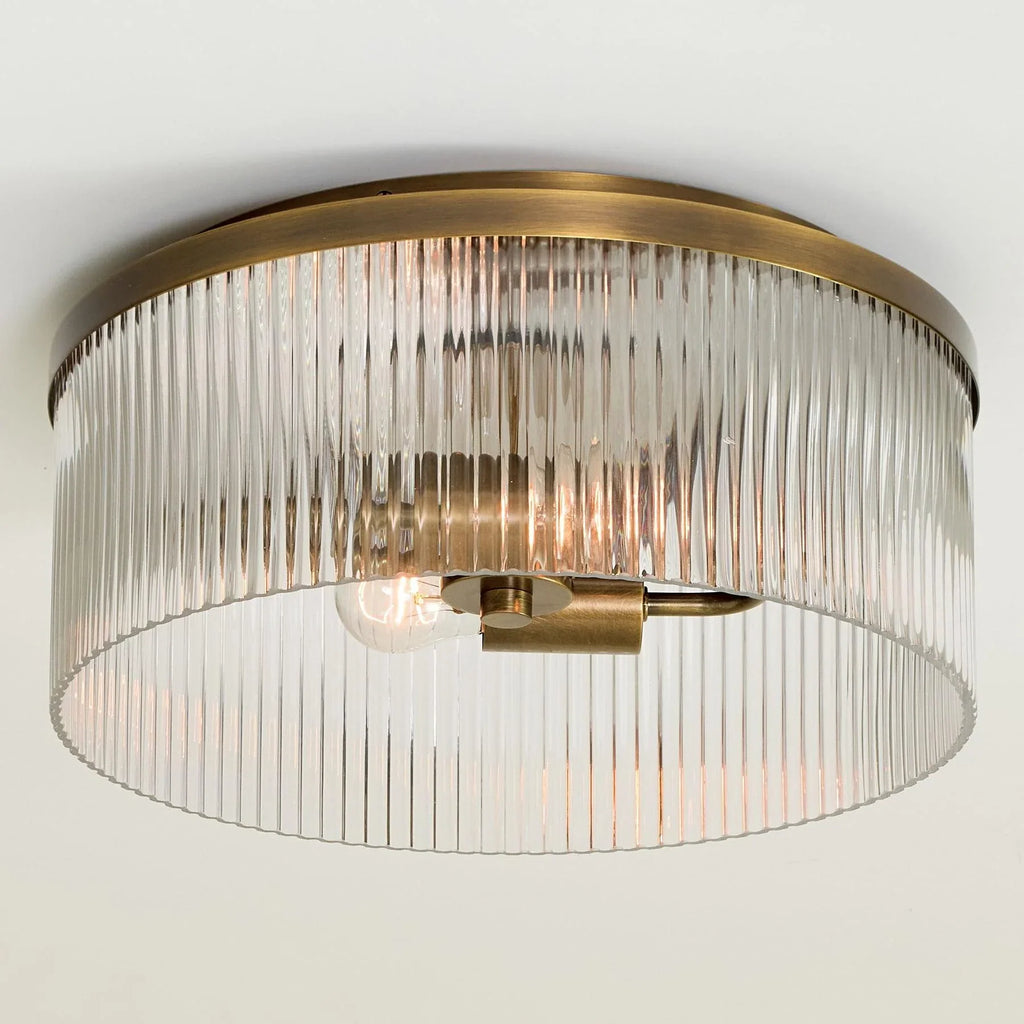 Regency Reeded Glass Flush Mount | Ormexis