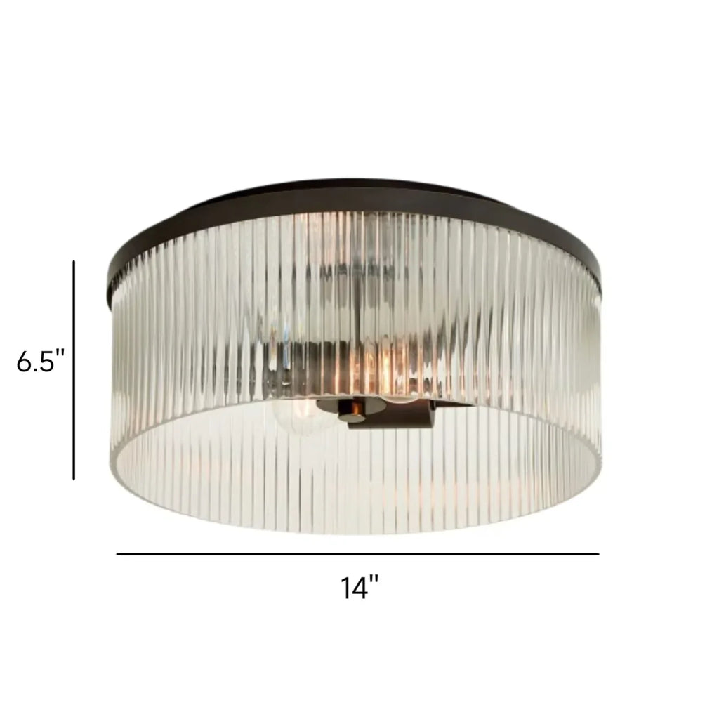 Regency Reeded Glass Flush Mount | Ormexis