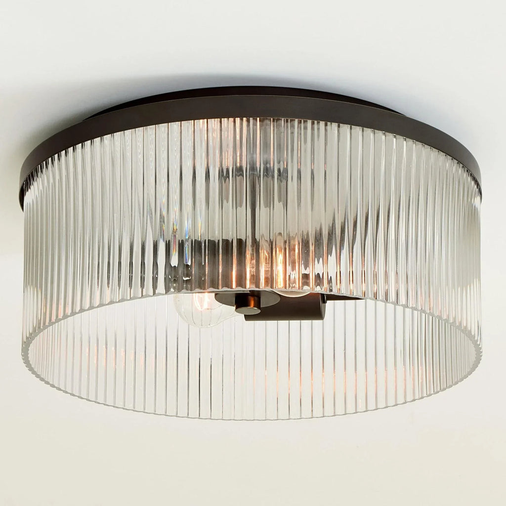 Regency Reeded Glass Flush Mount | Ormexis