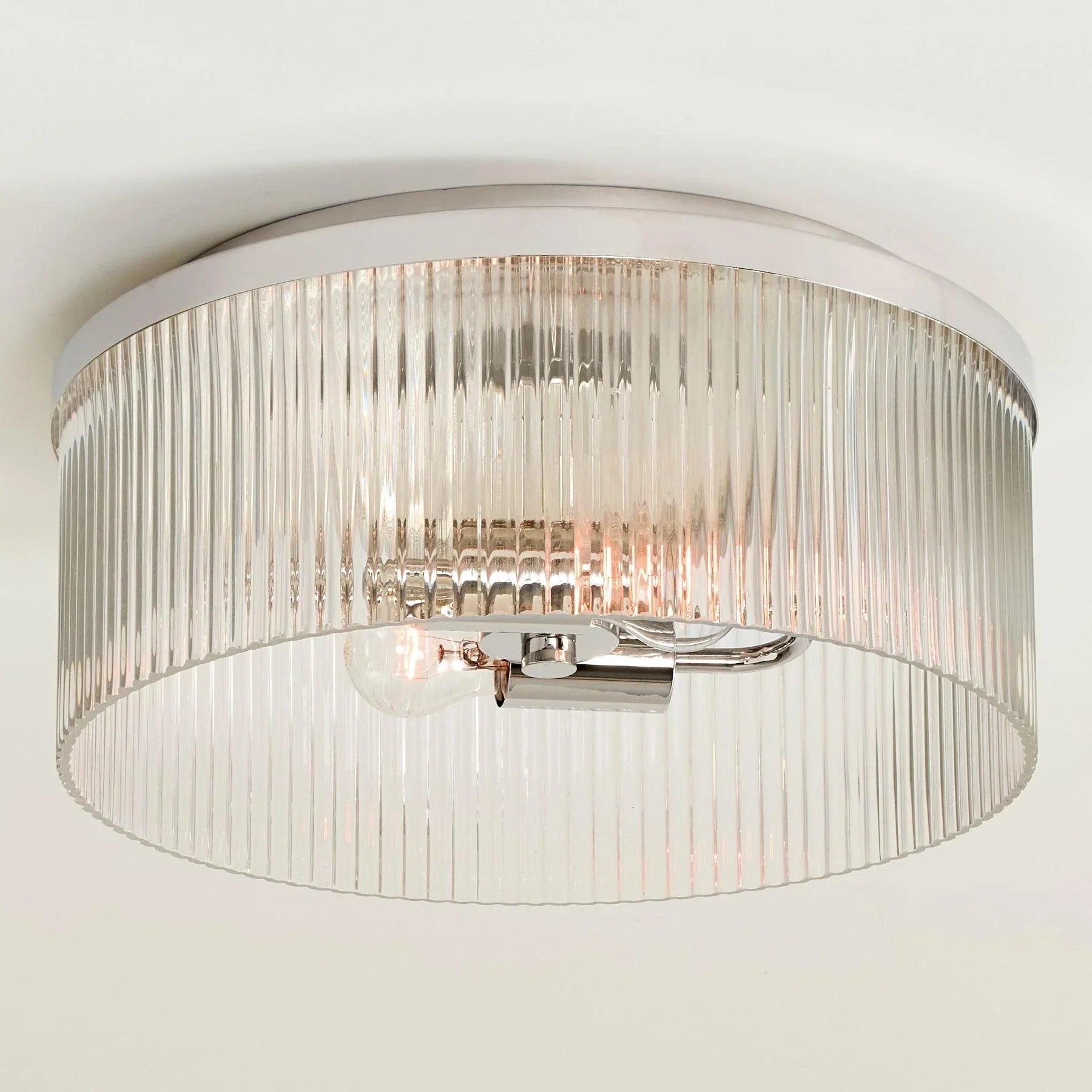 Regency Reeded Glass Flush Mount | Ormexis
