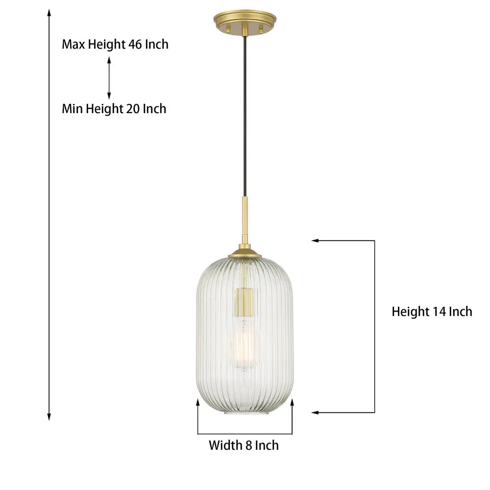 Ribbed Crystal Bell Pendant Light | Ormexis