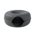 Feline Haven Cozy Tunnel Bed For Cats With Removable Cover For Play And Rest