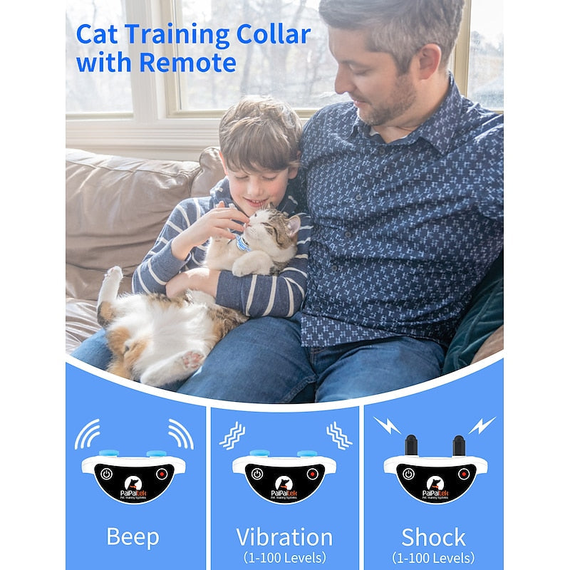 FelixNova Cat Training Collar With Remote For Correcting Behavior