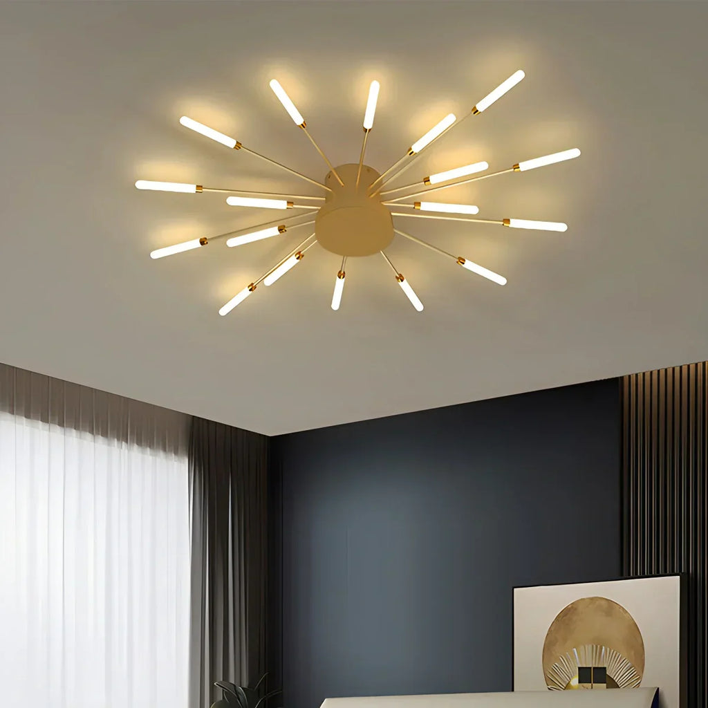 Fyrverkeri-inspirert stjerneburst taklampe for moderne hjem