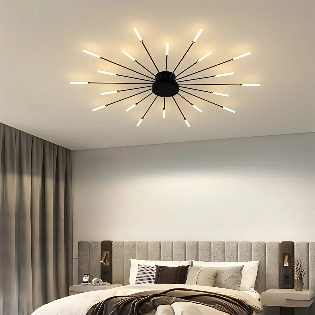 Fyrverkeri-inspirert stjerneburst taklampe for moderne hjem