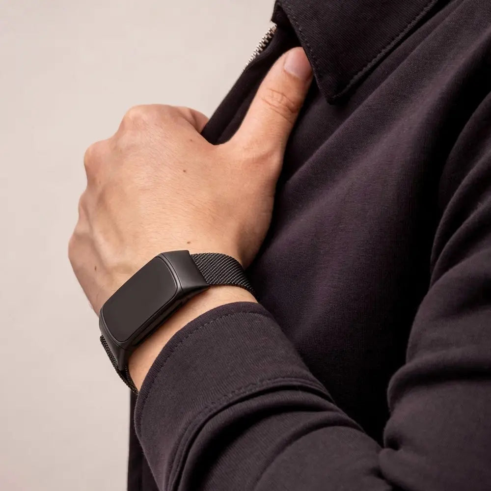 Charge 6 Fitbit ブラック ミラネーゼ ストラップ 毎日使いの時計バンド用