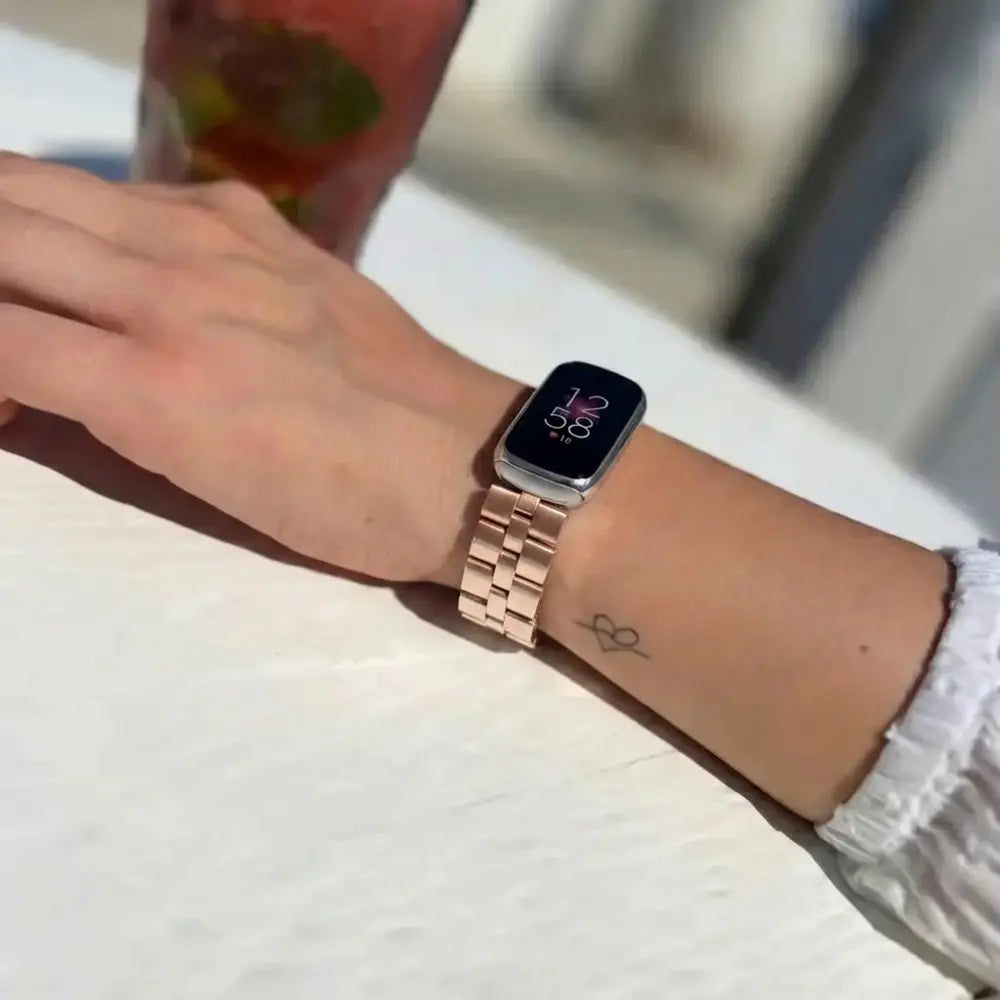 Fitbit Luxe Edelstahlarmband in Champagnerton Edition