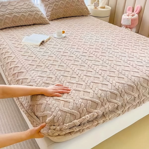 Drap-housse en velours FlannelDream avec poche profonde pour toutes les saisons