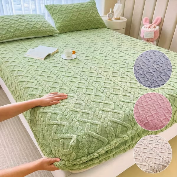 Drap-housse en velours FlannelDream avec poche profonde pour toutes les saisons